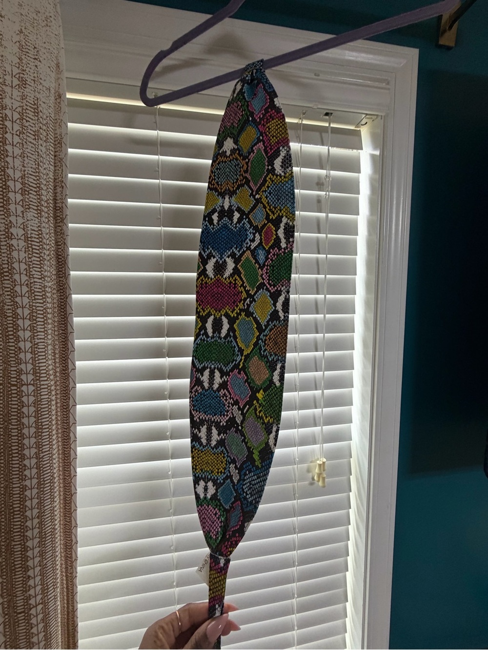 Colorful Snakeskin wrap belt